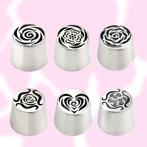 Extra Large Russian Flower Piping Tips, Stainless Steel Icing Tips Set