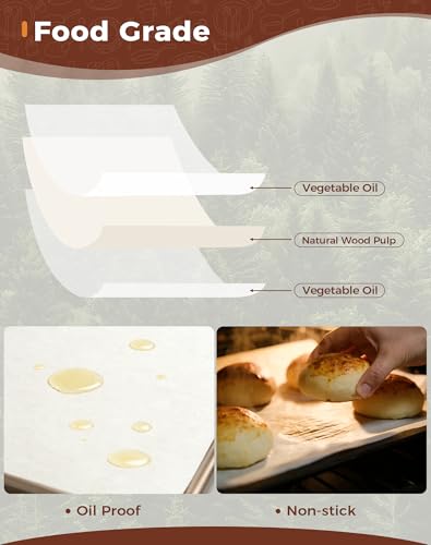 6x6 Inches Parchment Paper Squares 320Pcs, Unbleached & Pre-cut - color: Food Grade White, size: 6" x 6"-320 Pcs