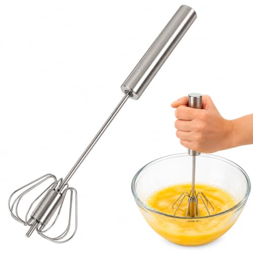 Mrs. Anderson’s Baking Rotary Whisk Hand Blender, Stainless Steel, 10.25-inches - style: Rotary