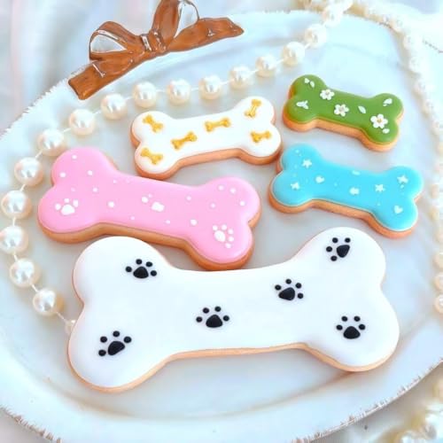 MrCookie Dog Bone Cookie Cutters,Thickened Stainless Steel,2.32-4.8 inches - color: Dog Bone