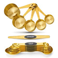 Gold Measuring Cups & Spoons Set for Cooking, 13pcs - size: Set of 13