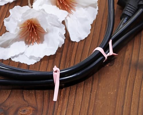 ONLYKXY 500pcs Kraft Paper Twist Ties Plant Ties 4inch Reusable Bread Twist Ties cake pop ties Cable Ties Candy Ties for Bags (Pink) - color: Pink