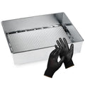 Soil Sifter, 1/4-inch Compact Galvanized Garden Sieve with Gloves - size: 1/4 inch