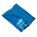 100 Pack 2.7x3.9 inch Opaque Blue Reusable Resealable Mylar Bags - color: Blue, size: 2.7x3.9 inch