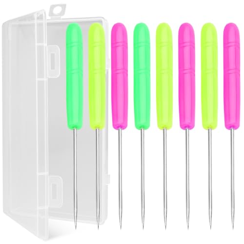 8 Pieces Cookie Scribe Tool Sugar Stir Needle with Clear Box Scriber Needle Cookie Decorating Tools, DIY Baking Pin Whisk Stainless Steel Needle Biscuit Icing Pin - color: D