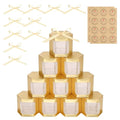 uxcell 10Pcs Cake Boxes 3.94x3.94x3.94 Square Bakery Boxes Gold - color: Gold, size: 3.94 x 3.94 x 3.94"