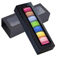 30 Pack Kraft Macaron Boxes with Window, Small Macaron Containers for 5 to 7 Macarons, Bakery Packaging Box, Cookie Boxes, Pastry Boxes for Gift Giving Truffles Desserts Muffins Cupcake(Black) - color: Black
