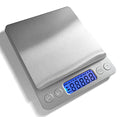 Food Scale Digital Weight 3000g/0.1g Oz Grams and Ounces Kitchen Scale for Cooking Baking with Backlight LCD Display, Tare, 9 Units, Auto Off, 2 Trays, Batteries Included - Stainless Steel - size: 3kg/0.1g