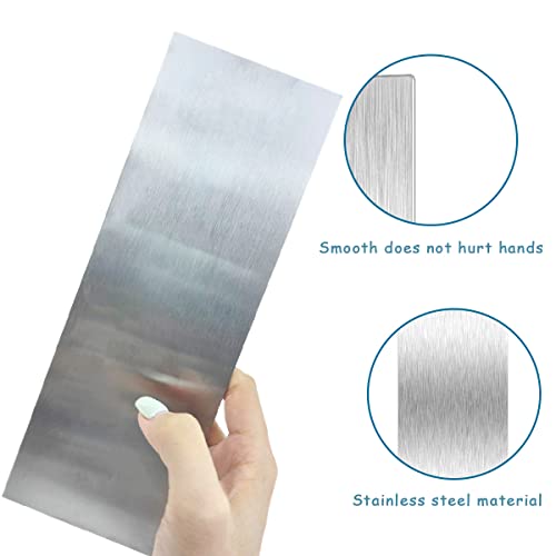 8.6 Inch Stainless Steel Cake Scraper Metal Scraper for Cake Smoother Leveler Scraper Cake Decorating Comb Cake Cutter for Mousse Butter Cream - size: Style 1