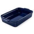 5.5 Quart Casserole Dish,Large Baking Dish Cookware,14.7x10 Inch Deep Lasagna Pan for Oven,Ceramic Bakeware for Baking, Easy to Clean, (Blue) - color: Blue