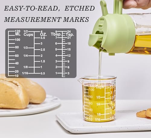 Ackers Etching Scale Glass Measuring Cup Set-V-Shaped Spout，Includes 60ml(2OZ), 120ml(4OZ), and 250ml(8OZ) Glass Measuring Beaker for Kitchen or Restaurant, Easy to Read - size: 60 ml / 120 ml / 250 ml