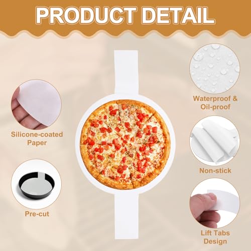 uxcell Parchment Paper Rounds 8" White 40 Sheets - color: White, size: 7.9"