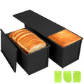 2 Pack Pullman Loaf Pan with Lid, 2.2 LB & 1 LB Dough Capacity