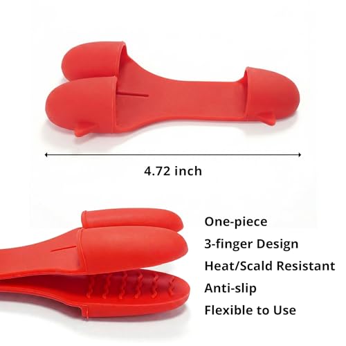 Silicone Pie Crust Shield Adjustable 8 to 11.4 Inch with 2 Finger Guards