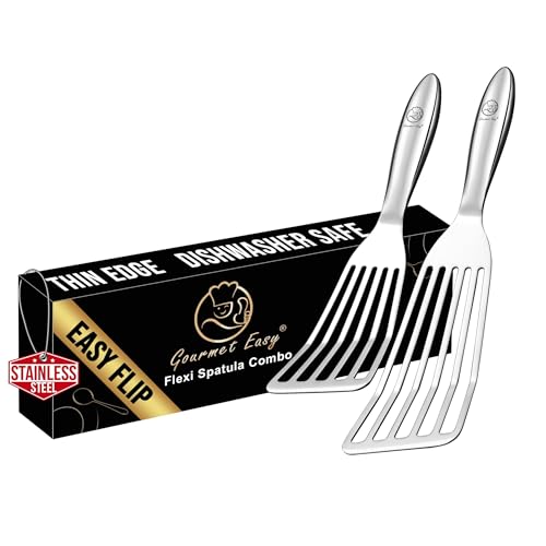 Gourmet Easy Fish Spatula Set, Ultra-Thin Edge for Easy Turning & Flipping - color: Original