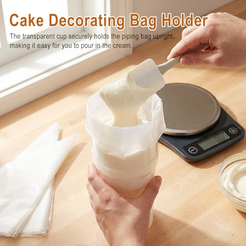 Piping Bag Holder Stand for Filling, Pastry Piping Bag Holder Stand