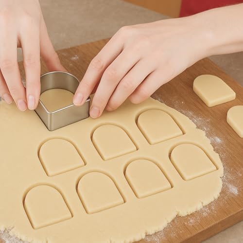 FUSOTO 6PCS Arch Cookie Cutter Set, Arch Shape, Stainless Steel, 1.5-4 Inch - style: Arch