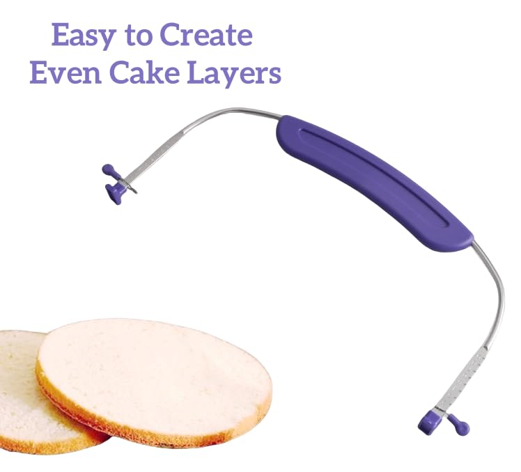 Adjustable Cake Leveler Cutter for Leveling Tops, Suitable for 10 Inch Cake, (purple Cake Leveler) - color: purple Cake Leveler
