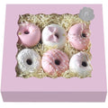 qiqee Auto-pop up Lavender Pie Boxes with Window 10x10x2.5 inch 30Packs Cookie Donut Bakery Box - color: Lavender, size: 10"x10"x2.5"/30 Pcs