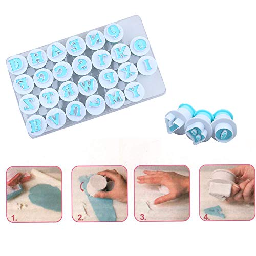 Hoypeyfiy 26PCS/Set Cookie Stamp Impress Cookie Cutters Alphabet Letter and Number Cake Biscuit Mold Shape DIY Cookie Biscuit Alphabet Cake Tool Embosser Cutter (Upper Case Shape) - size: Style 4