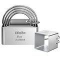 iNeibo Biscuit Cutter Set (5 Pcs/Set), Square Cookies Cutters with Handle, Professional Stainless Steel Pastry Dough Tools Metal Baking Tools Set - style: Square Biscuit Cutter