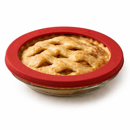 Mrs. Anderson's Baking Pie Crust Protector Shield, Fits 9.5-Inch And 10-Inch Pie Plates, Prevents Over-Browning And Spills - style: 9.5 to 10-Inch Silicone Shield