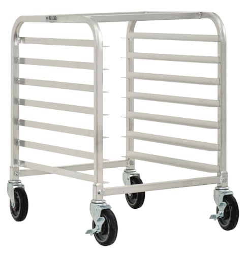 CenPro Commercial Knocked Down 7-Tier Half Size Pan Aluminum Bun/Sheet Rack - size: 7-Pan, Welded