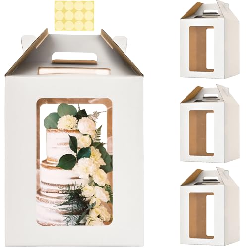 12 x12x14 Inch Tall Cake Boxes for Tier Cakes, Large Tiered Cake box,3Pack - color: white-12in-3p