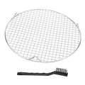 M METERXITY 1 Pack Wire Cooling Racks for Baking with Legs, Round Stainless Steel Cooling Racks for Cooking Baking Steaming BBQ, Dishwasher Safe [12.2'' x 2.6'', Free Cleaning Brush] - size: 12.2''
