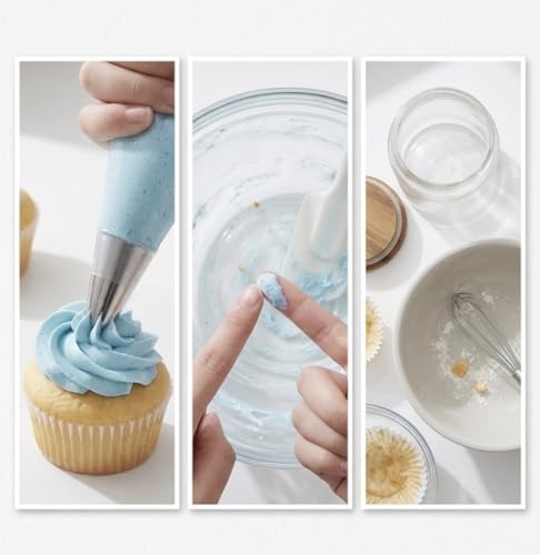 Disposable Cake Decorating Piping Bags, Pastry Icing Bags for Frosting, Cream, Chocolate, Cookies, Cupcakes & Cake Decoration (Pack of 100) (Small (6.5"X10")) - size: Small (6.5"X10")