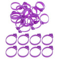 uxcell 60Pcs Pastry Bag Ties Silicone Reusable Piping Bag Ties Cake Purple - color: Purple