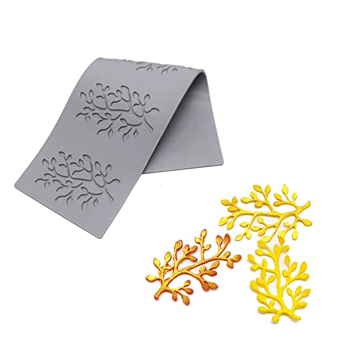 Tree Silicone Candy Mold Chocolate Candy 3D Leaf Silicone Mold, Sugar Craft Cake Decoration, Cupcake Top, Polymer Clay - style: E_11.76 X 3.88 X 0.08 INCH