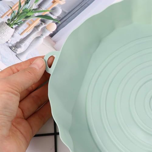 2 Pack Air Fryer Silicone Liners, 7.5 inch Reusable Air Fryers Baking Tray, Round Fried Chicken Basket Mat, Non-Stick Oven Silicone Pan Mat Easy To Clean