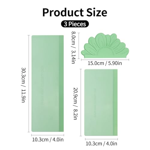 KALAIEN 2PCS Cake Smoother Scraper Dough Scraper Tools Set