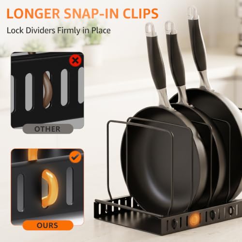 Cutting Board and Baking Sheet Organizer for Cabinet with Solid Metal Base
