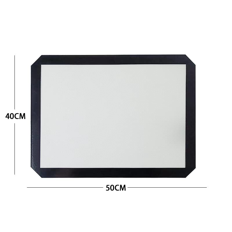 Medium Silicone Baking Mat (15.7'x19.7') with Measurement Indicators, Non-Slip Surface, and Pastry Mat Sheet for Dough Rolling - Perfect for Creating Cookies, Macarons, and Bread - Pack of 2 - size: Medium