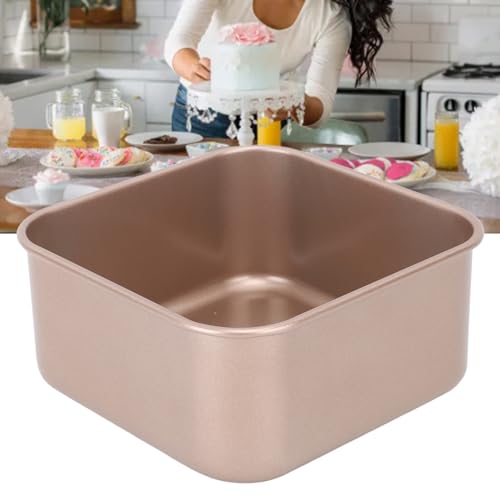 Deep Cake Pans For Baking Pan Deep Square Stick Proof Stackable Thickened Carbon Steel Baking Sheet for Cake Bread Barbecue (Small 17 * 17 * 8cm/6.7 * 6.7 * 3.1in) - size: S 6.7 x 6.7 x 3.1 inches