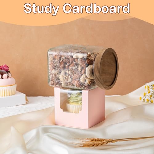 Hoewina 28 PCS Cupcake Boxes, Individual Cupcake Containers with Window - color: Pink