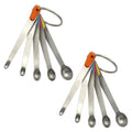 2Pack Small Measuring Spoon Set with Multi-Color Silicone Grip - color: Mix-color