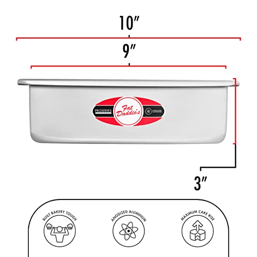 Fat Daddio's POBCC-9133 Anodized Aluminum Sheet Cake Pan with Removable Bottom, 9 x 13 x 3 inch - size: 9 x 13 x 3 Inch