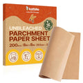 Katbite 8x8 Inch Parchment Paper Sheets 200 PCS, Unbleached and Nonstick - size: 8x8 Inch 200 Pcs