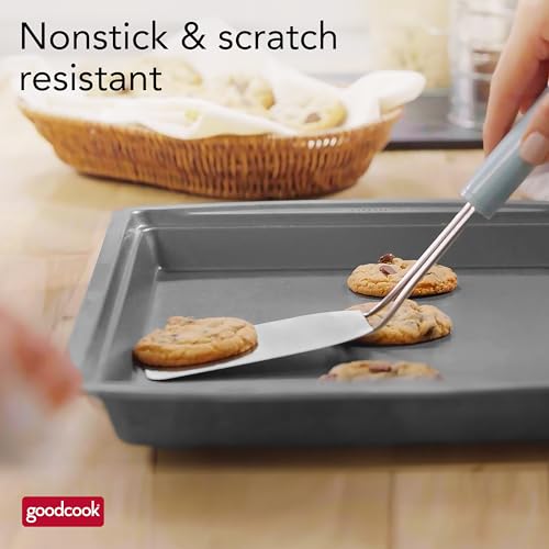 GoodCook 15” x 10.5” Nonstick Carbon Steel Baking Pan & Raised Wire Rack – Pizza Crisper,Crispy Bacon,Multipurpose Cooking Sheet Pan,Cooling Rack,Kitchen Cookware Set,Dishwasher Safe,(Pack of 12) - size: 15" x 10.5" x 1" (Pack of 12)
