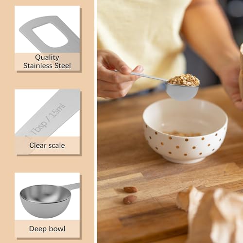 5PCS 1Tbsp(3tsp, 15ml) Measuring Spoon, Stainless Steel Teaspoon - size: 1tbsp