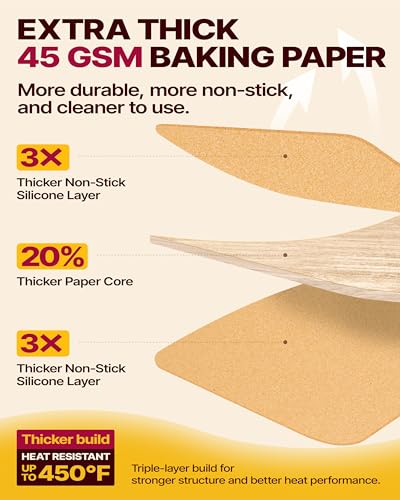 Katbite Pop-Up Parchment Paper Sheets, 9 x 13 Inch, 200 Count - size: 9x13 inch