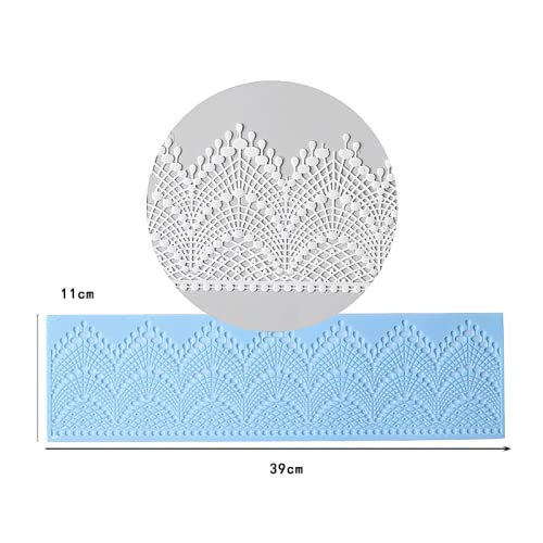Sugar Tassel Jewel Pearl Dangle fondant scallop impression lace mat