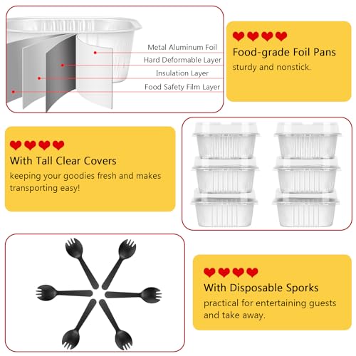 LNYZQUS 5oz Mini Cake Pans with Lids, Individual Brownie Tins 120 Pack - color: White, size: 120 Pack