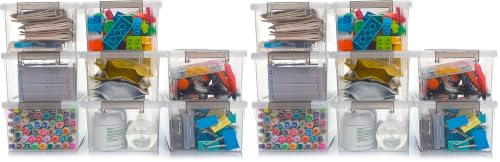 8Packs 3.2Qt Small Clear Storage Bins with Lids, Plastic (Pack of 2) - size: 3.2 QT (Pack of 2), style: (8 Pack)