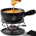 Artestia Ceramic Fondue Pot Set for Cheese & Chocolate