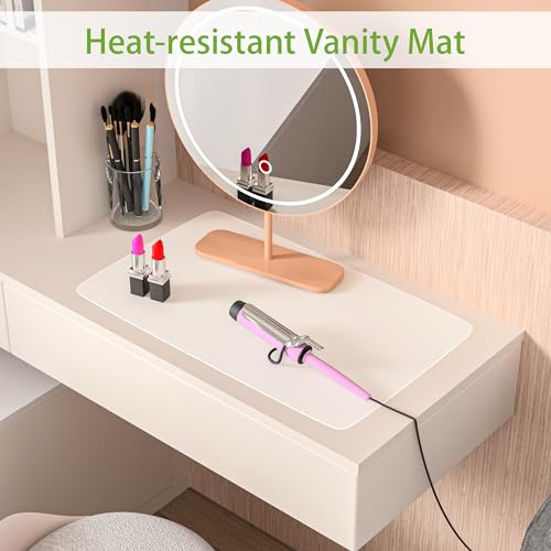 Clear Silicone Mat: 2-Pcs Heat Resistant Large Silicone Counter Mat - color: Clear(1mm 2Pcs), size: 18"L x 13"W