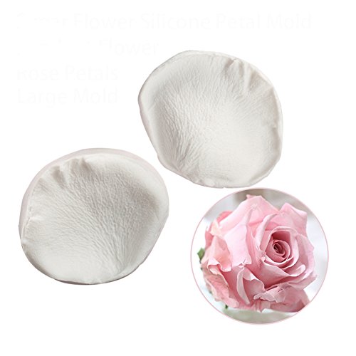 10 Pcs Austin Rose Cutter Set 2 Pcs Rose Petals Shape Silicone Fondant Mold - color: Rose Set(12pcs)